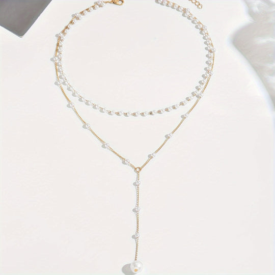 Mylah - Collar con perlas en capas