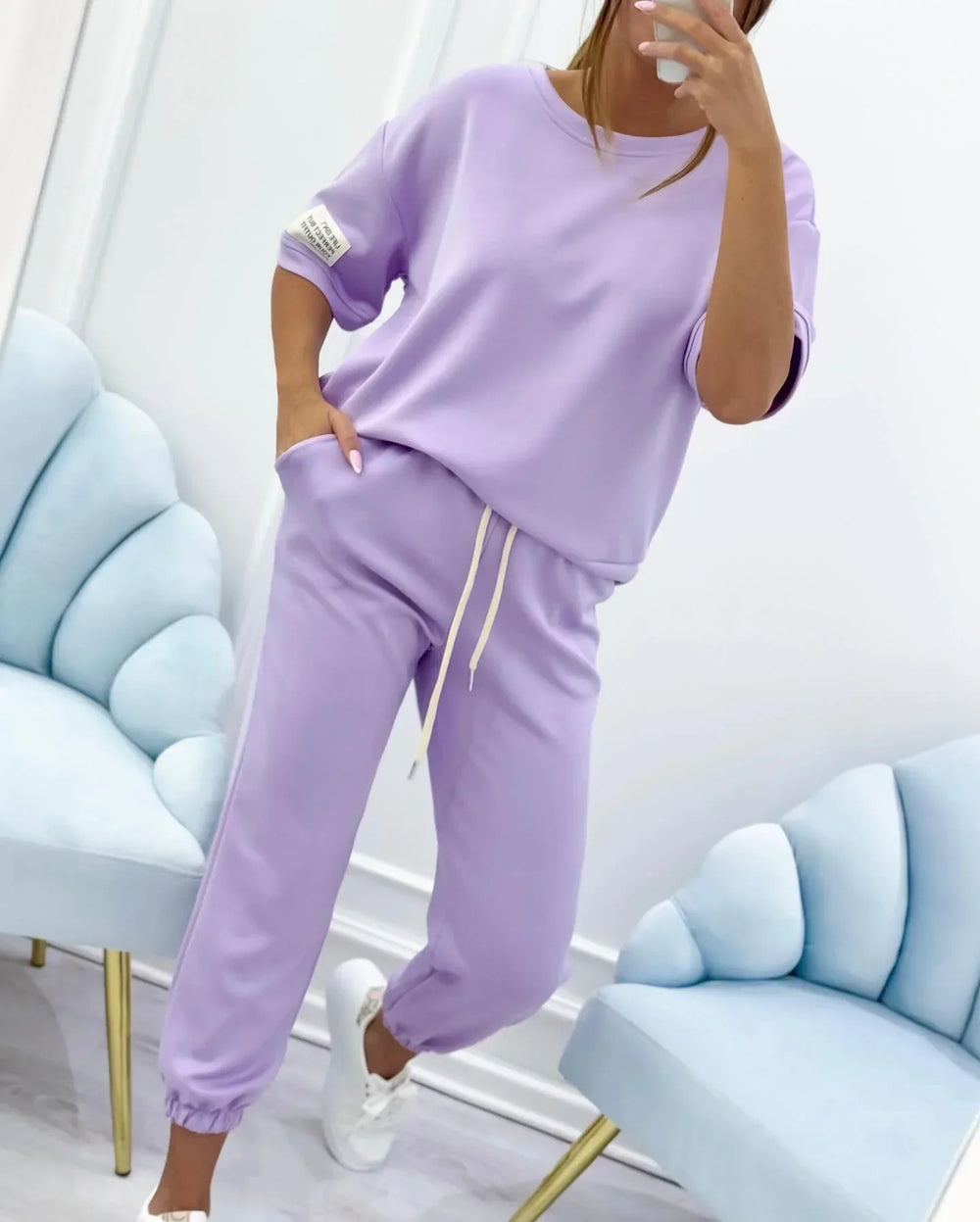 Elliora - Elegante conjunto informal de dos piezas