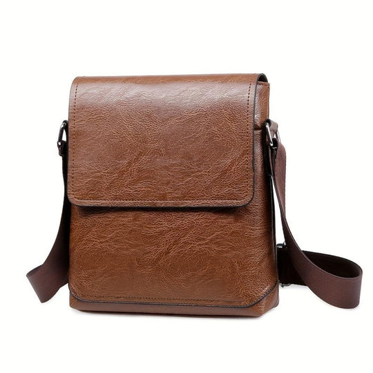 Bolso bandolera vertical de cuero Arvid