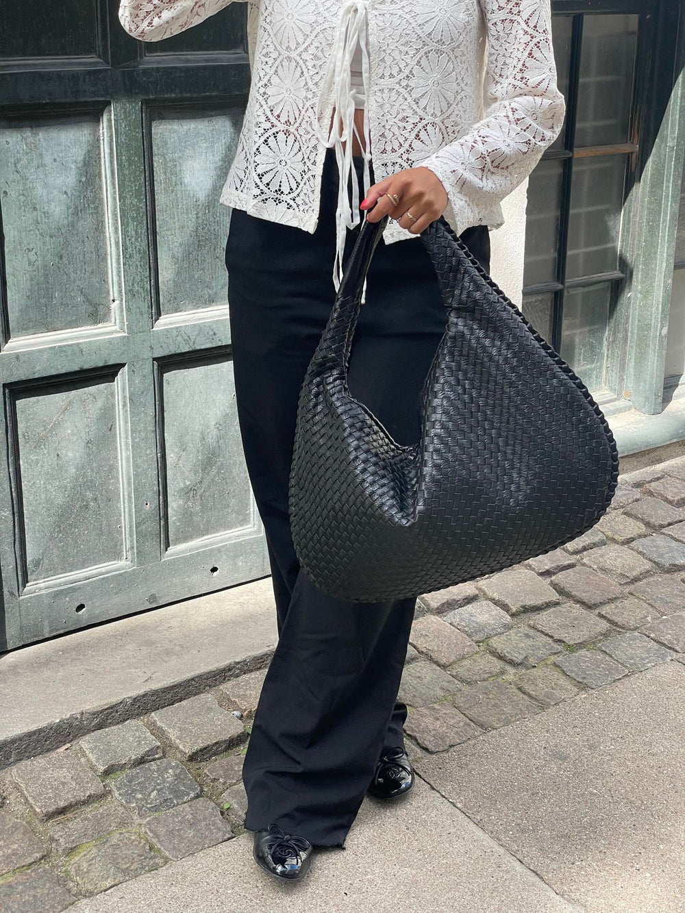 Valentina | Bolsa Tote Kootud Punane