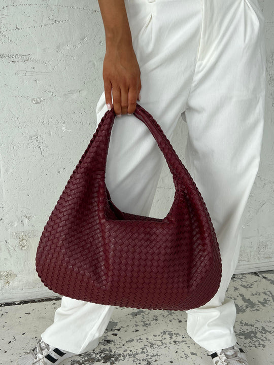 Valentina | Bolsa Tote Kootud Punane