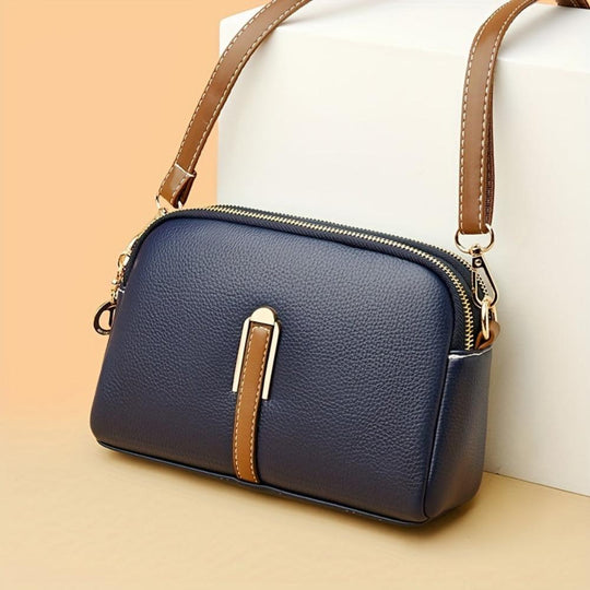 Bolso de hombro Beata Litchi con aro