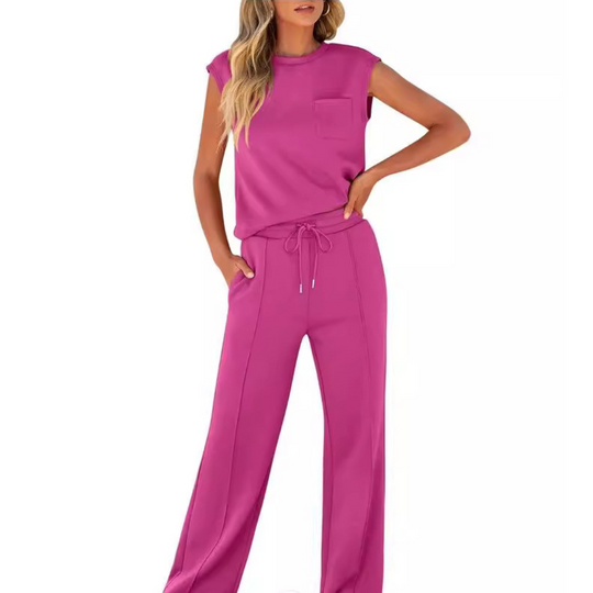 Floriana - Elegante conjunto informal de dos piezas