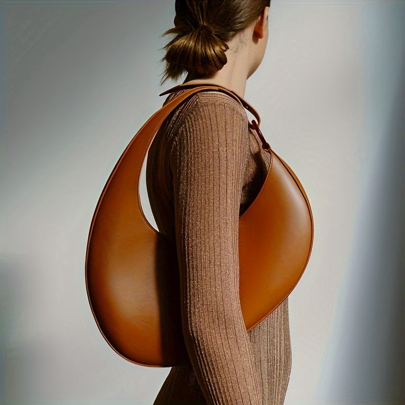 Bolso de caballo monocromático de longitud media - moderno y minimalista