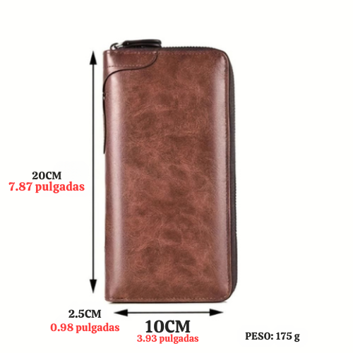 Bolso de mano con cierre de cremallera RFID