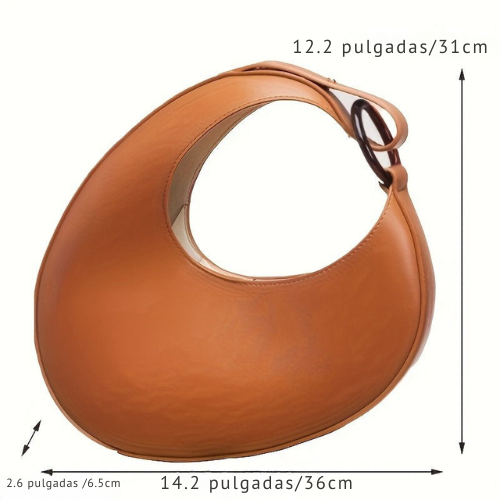 Bolso de caballo monocromático de longitud media - moderno y minimalista