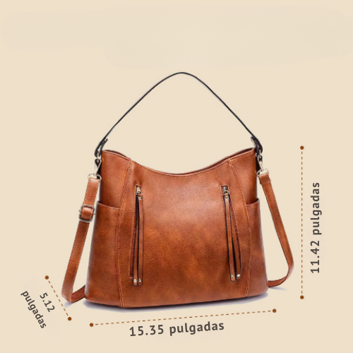 Dagny tiempo definitivo elegancia | Bolso de cuero vintage