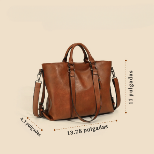 Elegante clásica de Anita | Bolso de mano vintage de imitación de cuero