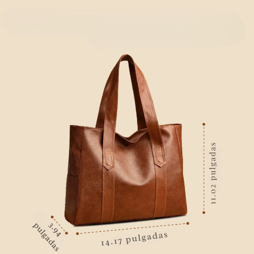 María minimalista de lujo | Bolso de hombro de cuero suave
