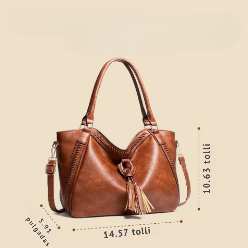 Elegante Sofistikering de Nellie | Bolso de cuero con asa