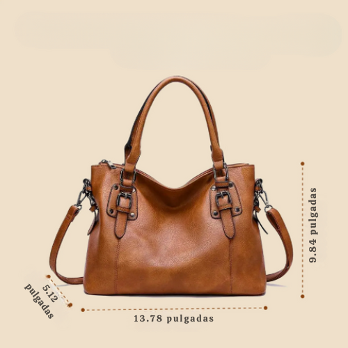 Monica's Graciösa Fägring | Elegante Bolso de Cuero para Hombro
