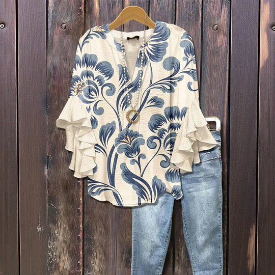 Karla - Blusa floral elegante y casual