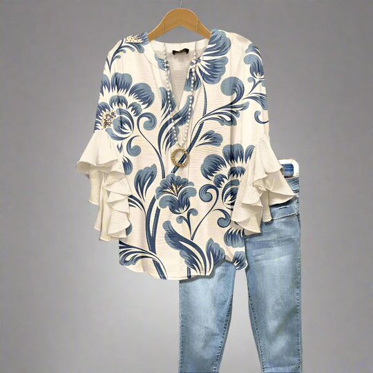Karla - Blusa floral elegante y casual