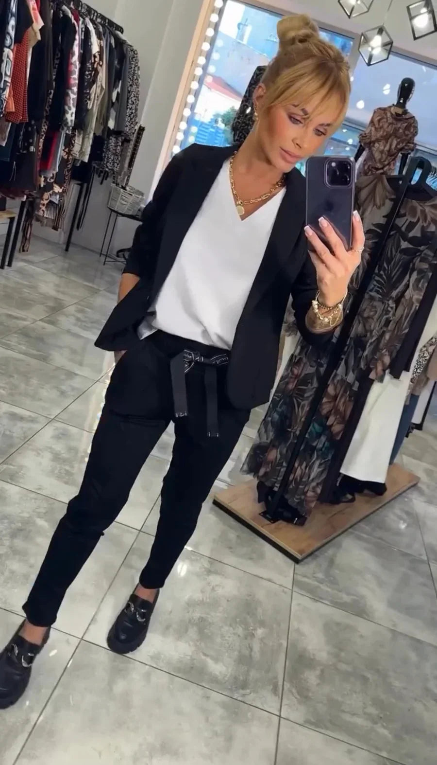 Devora - Conjunto de dos piezas casual elegante