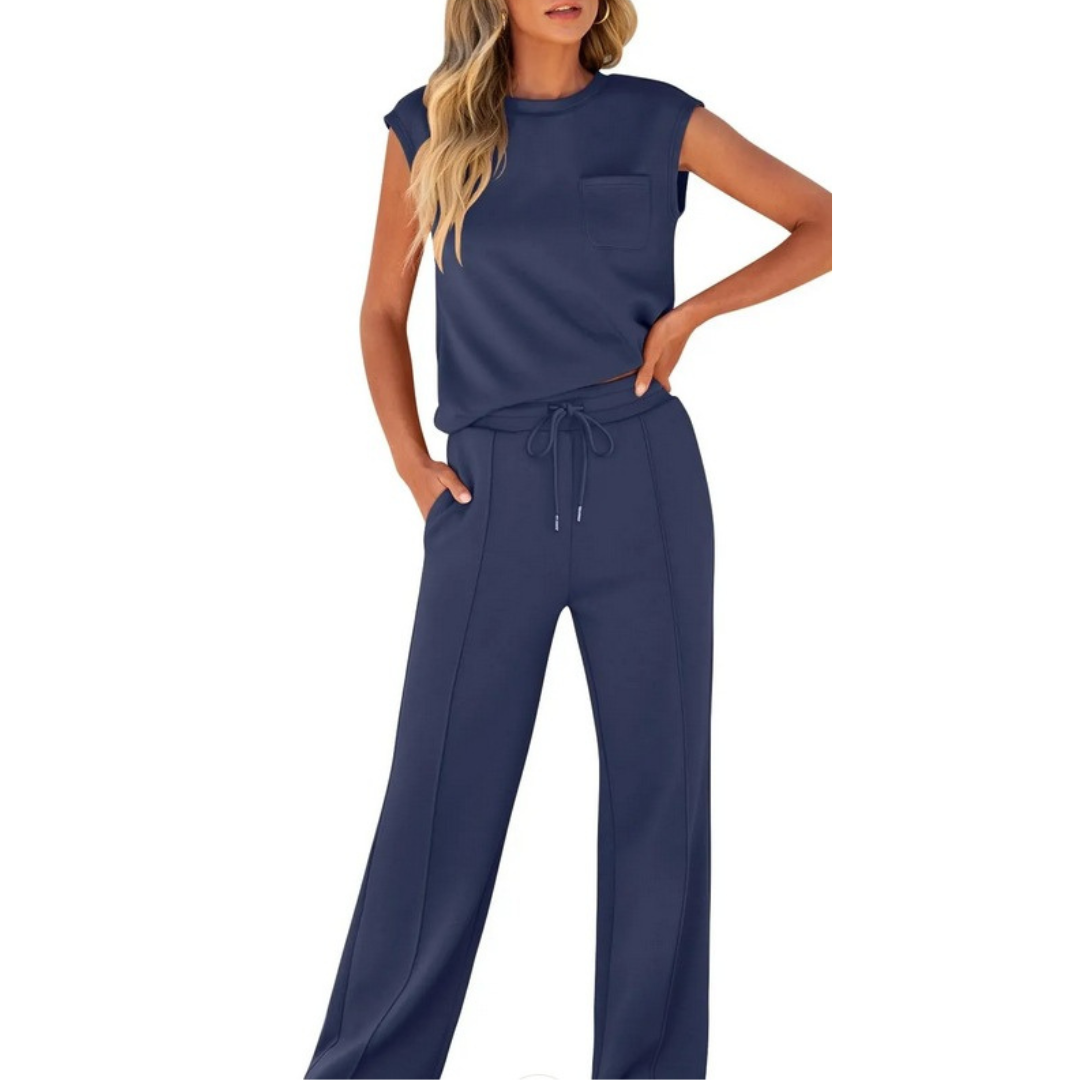 Floriana - Elegante conjunto informal de dos piezas