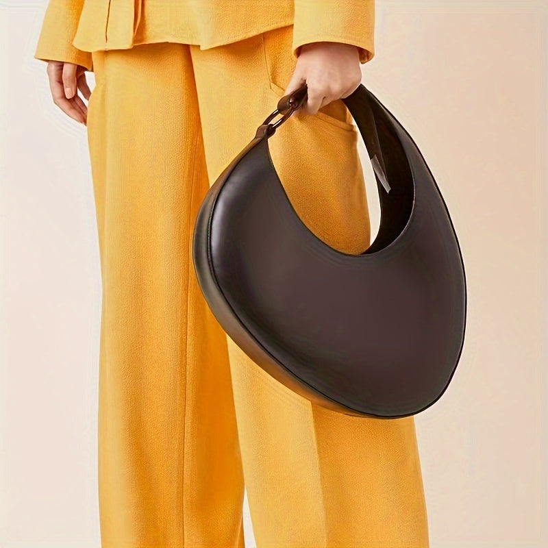 Bolso de caballo monocromático de longitud media - moderno y minimalista
