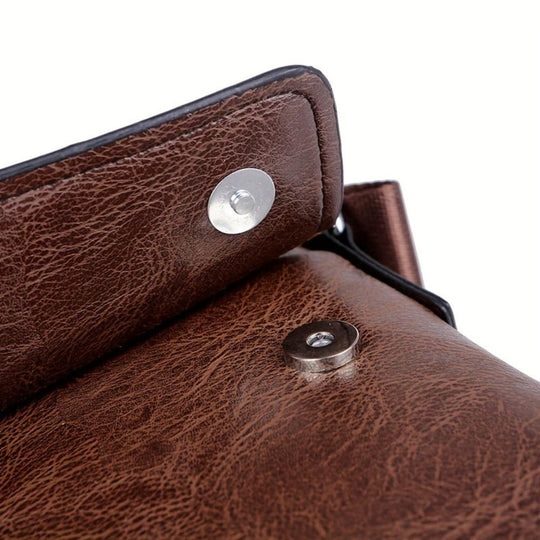 Bolso bandolera vertical de cuero Arvid