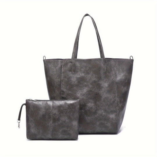 Bolso Tote de Cuero PU de Gran Capacidad Freja Retro Pehmus