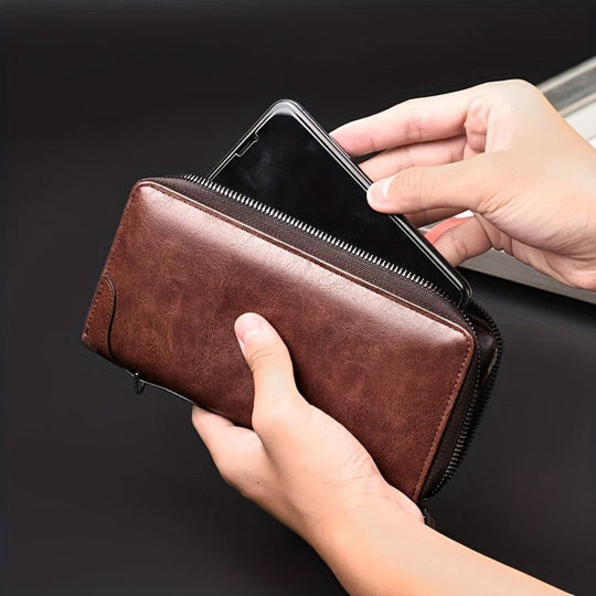 Bolso de mano con cierre de cremallera RFID