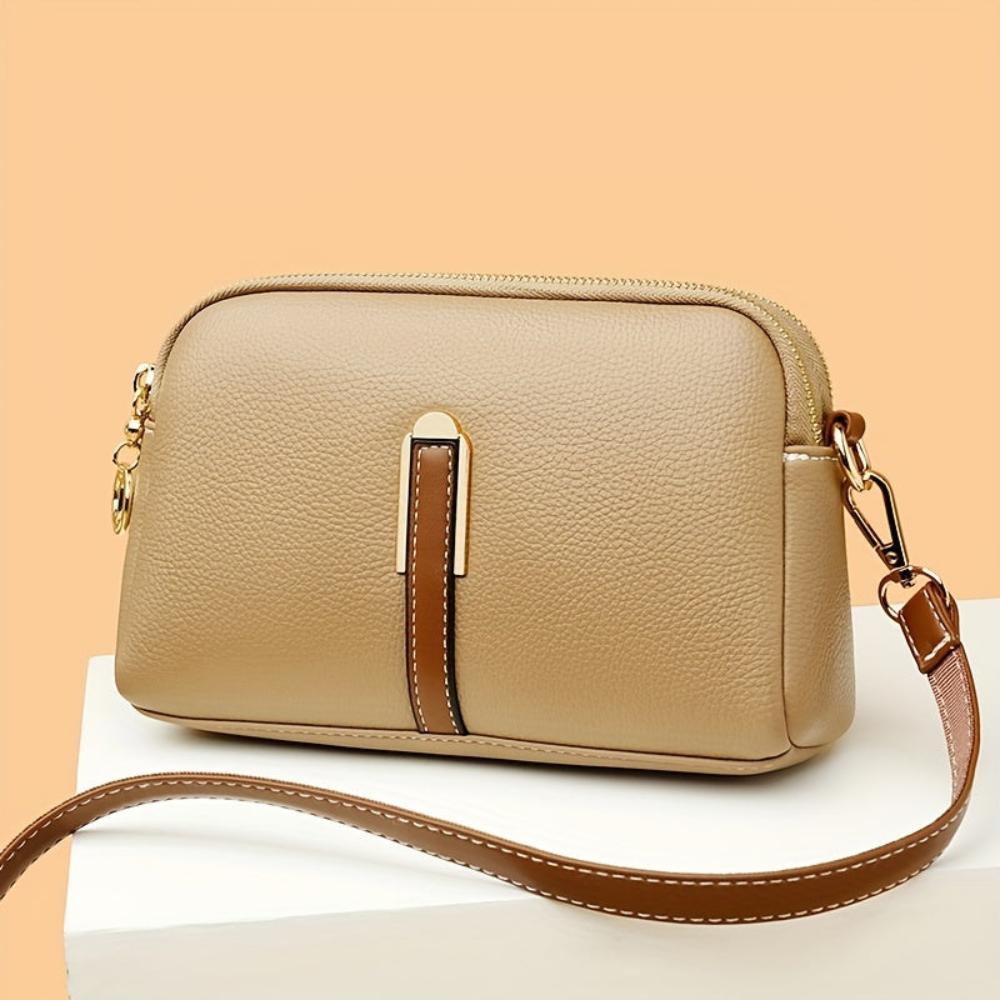 Bolso de hombro Beata Litchi con aro