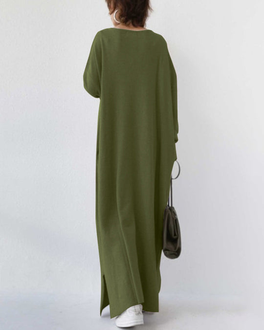 Eudora - Vestido con escote en V casual elegante