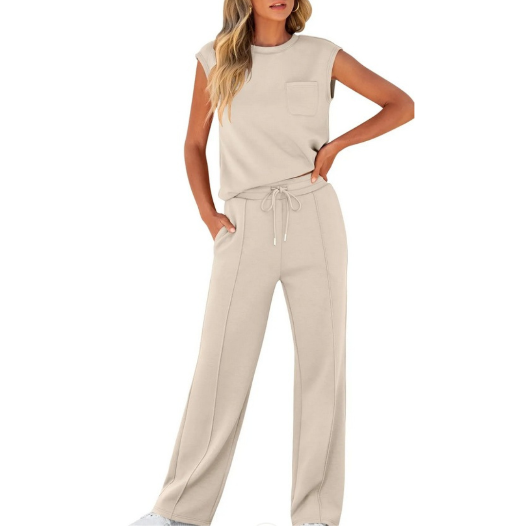 Floriana - Elegante conjunto informal de dos piezas