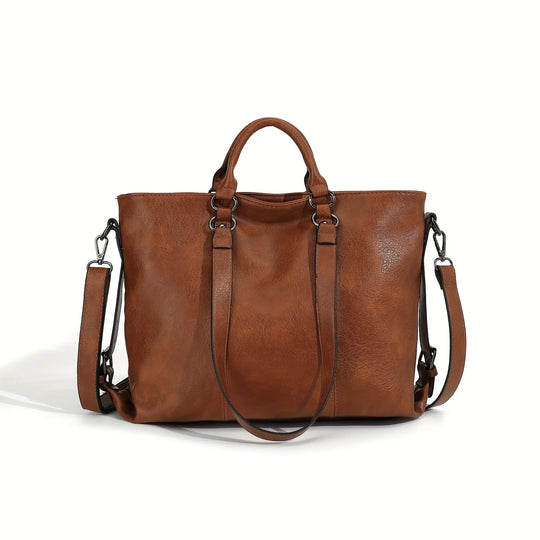 Elegante clásica de Anita | Bolso de mano vintage de imitación de cuero