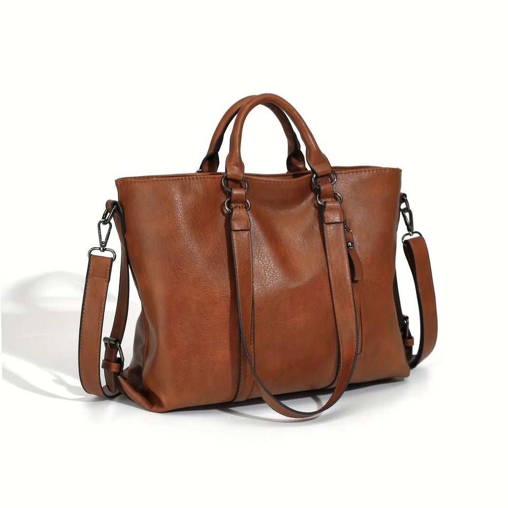 Elegante clásica de Anita | Bolso de mano vintage de imitación de cuero