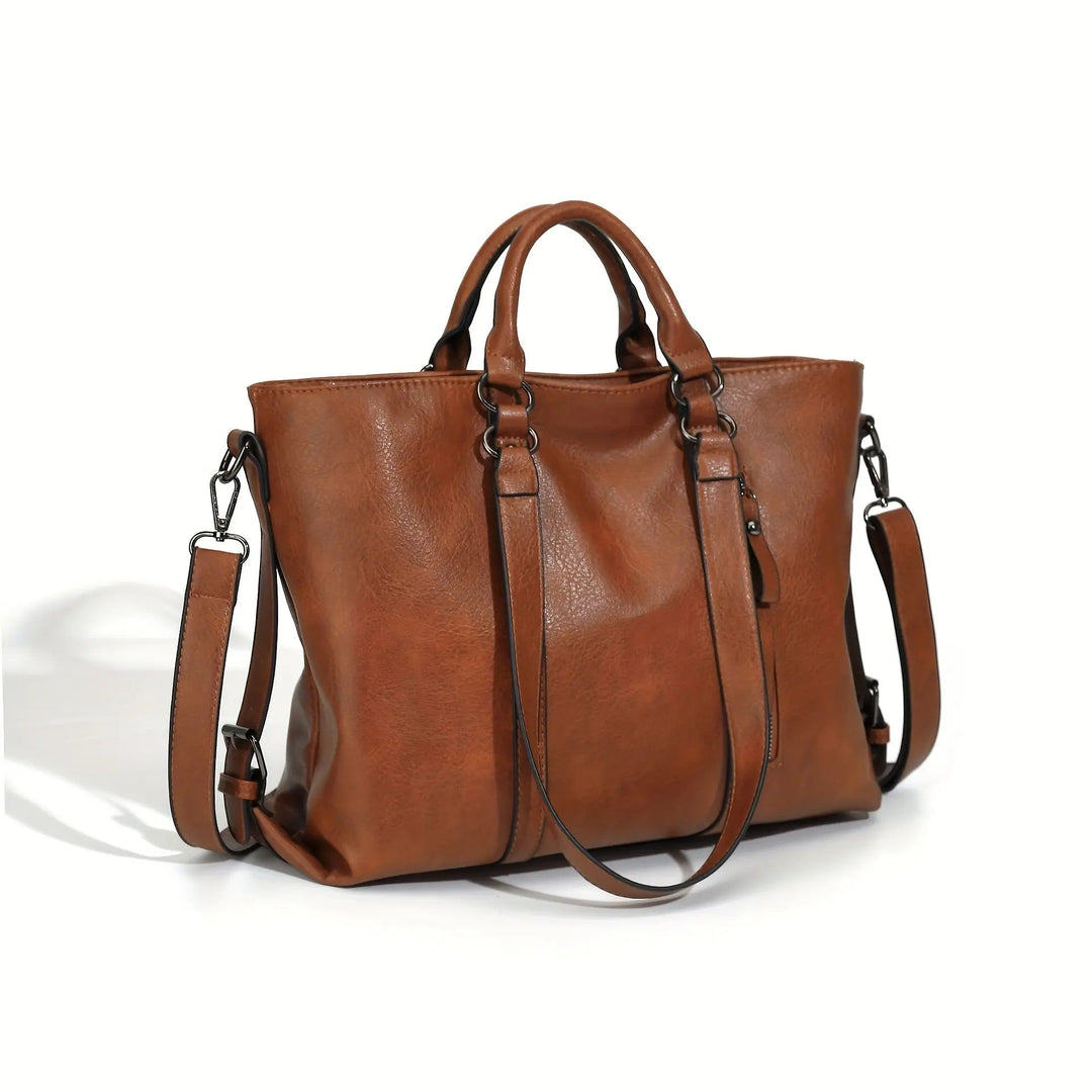 Elegante clásica de Anita | Bolso de mano vintage de imitación de cuero