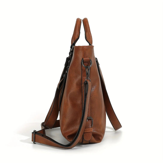 Elegante clásica de Anita | Bolso de mano vintage de imitación de cuero