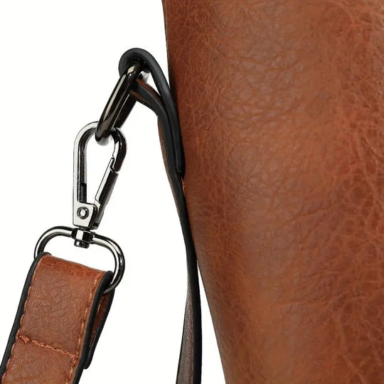 Elegante clásica de Anita | Bolso de mano vintage de imitación de cuero