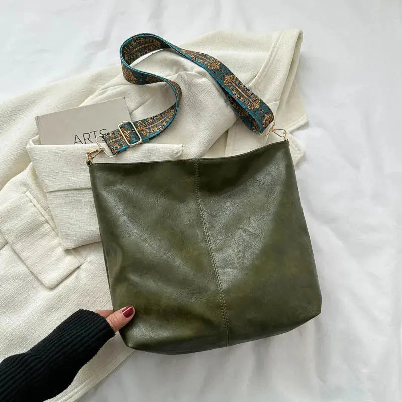 Kristina Vintage Encantamiento | Bolso de Hombro de Cuero