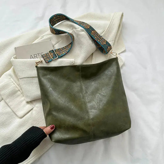 Kristina Vintage Encantamiento | Bolso de Hombro de Cuero