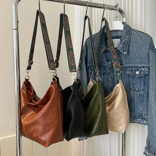 Kristina Vintage Encantamiento | Bolso de Hombro de Cuero