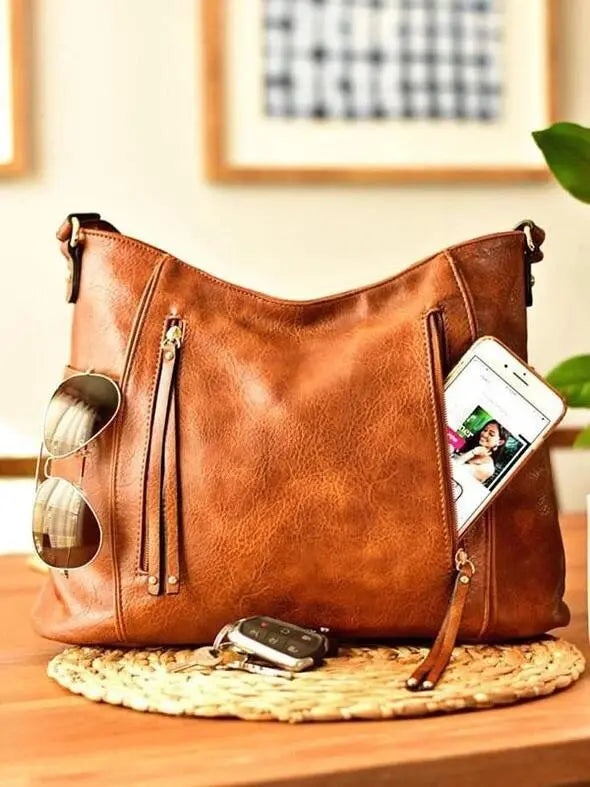 Dagny tiempo definitivo elegancia | Bolso de cuero vintage