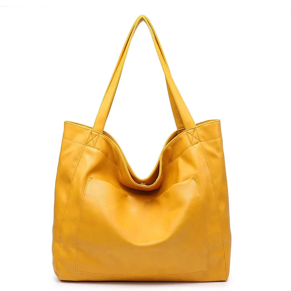 Elegante Bolso de Hombro en Cuero Suave