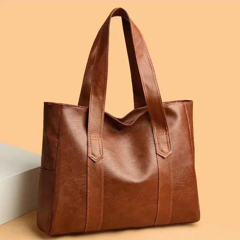 María minimalista de lujo | Bolso de hombro de cuero suave