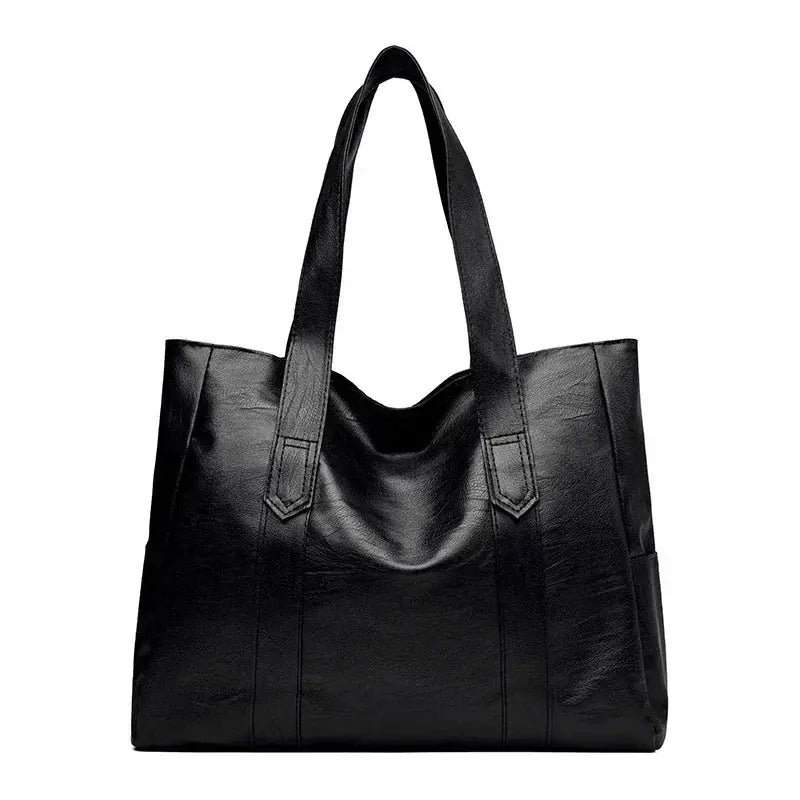 María minimalista de lujo | Bolso de hombro de cuero suave