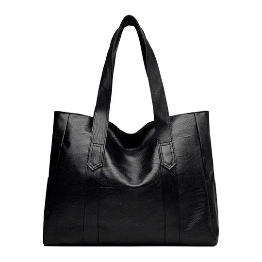 María minimalista de lujo | Bolso de hombro de cuero suave