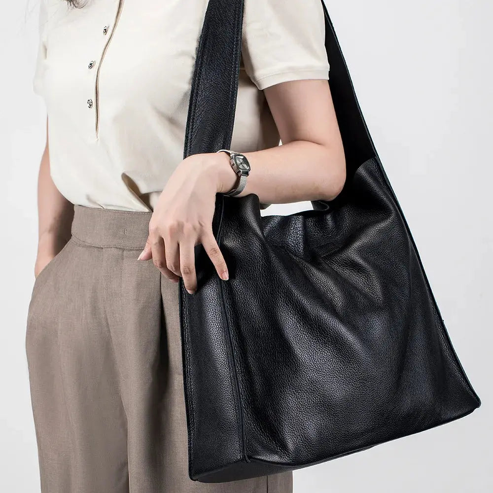 Bolso de mano elegante María ajustado | Bolso de cuero auténtico