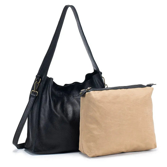Bolso de mano elegante María ajustado | Bolso de cuero auténtico