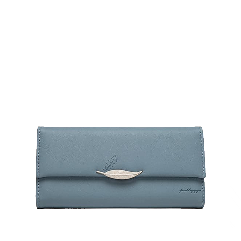 Cartera de cuero elegante con trece repisas y compartimentos para billetes