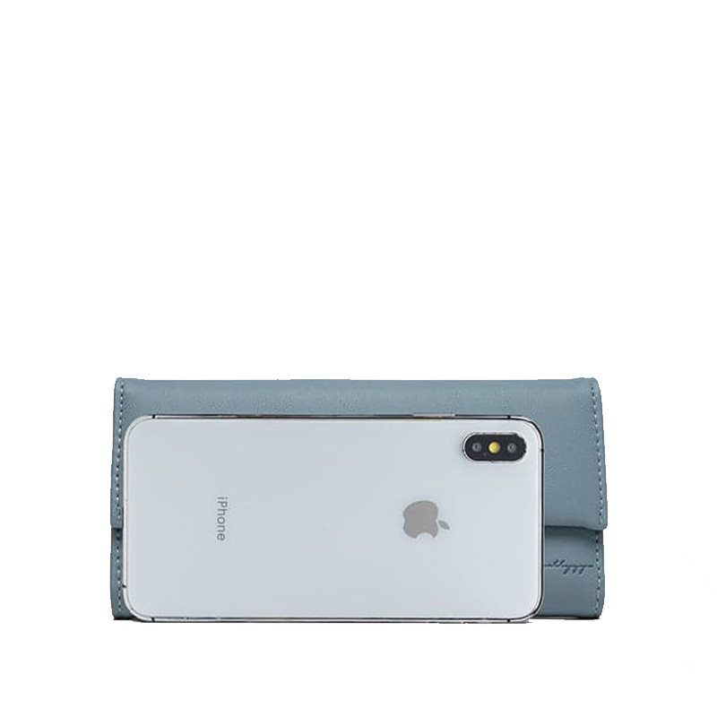 Cartera de cuero elegante con trece repisas y compartimentos para billetes