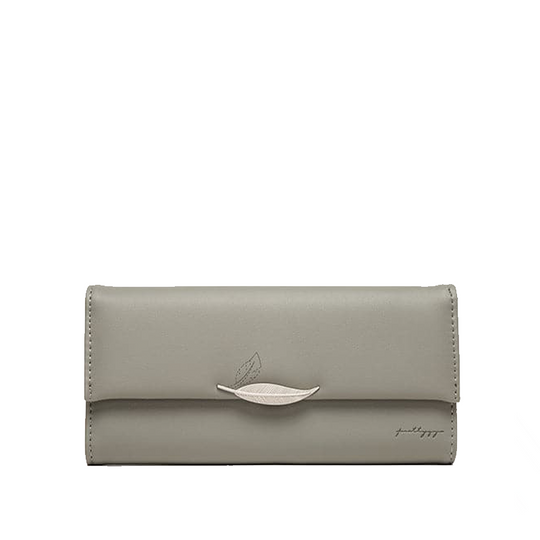Cartera de cuero elegante con trece repisas y compartimentos para billetes