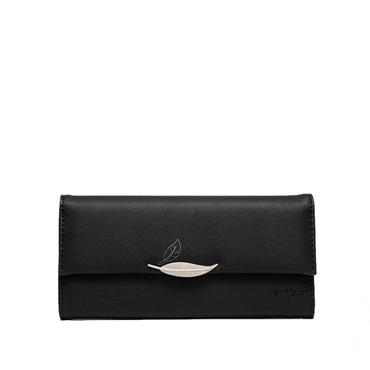 Cartera de cuero elegante con trece repisas y compartimentos para billetes