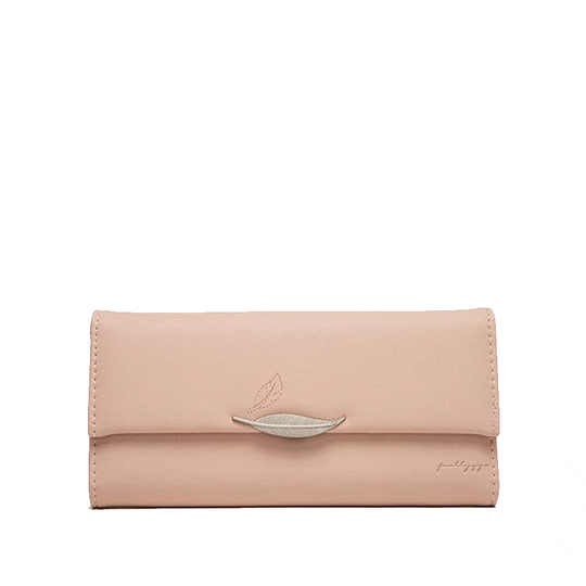 Cartera de cuero elegante con trece repisas y compartimentos para billetes