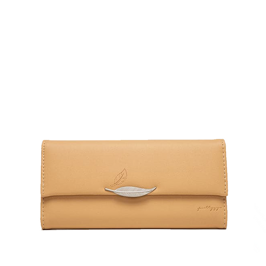 Cartera de cuero elegante con trece repisas y compartimentos para billetes