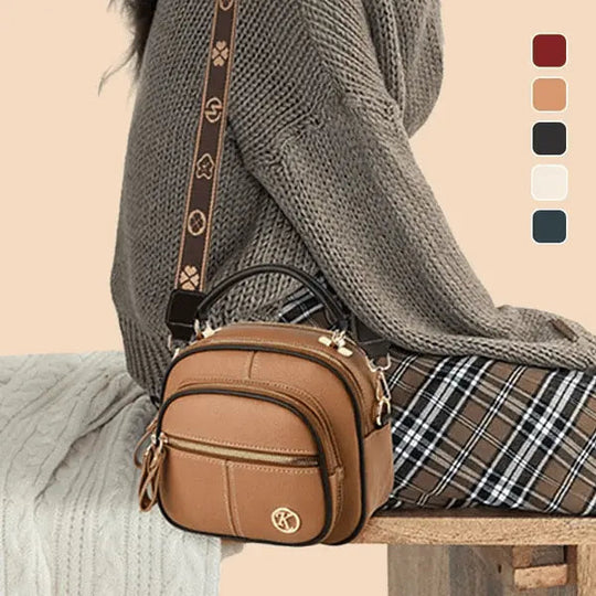 Bolso de hombro elegante de piel auténtica Kerstini