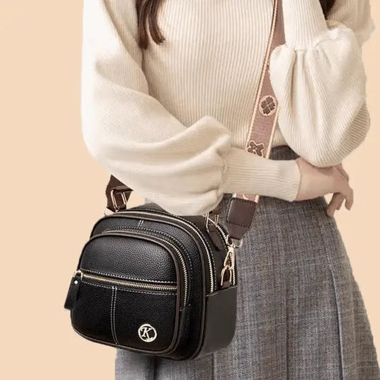 Bolso de hombro elegante de piel auténtica Kerstini