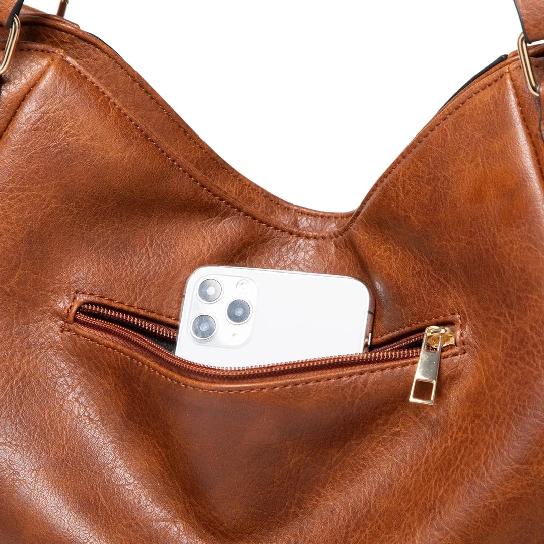 Elegante Sofistikering de Nellie | Bolso de cuero con asa